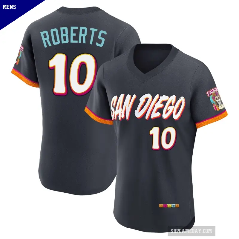 Men's No.10 Bip Roberts San Diego Padres Authentic Obsidian 2026 City Connect Stadium Jersey