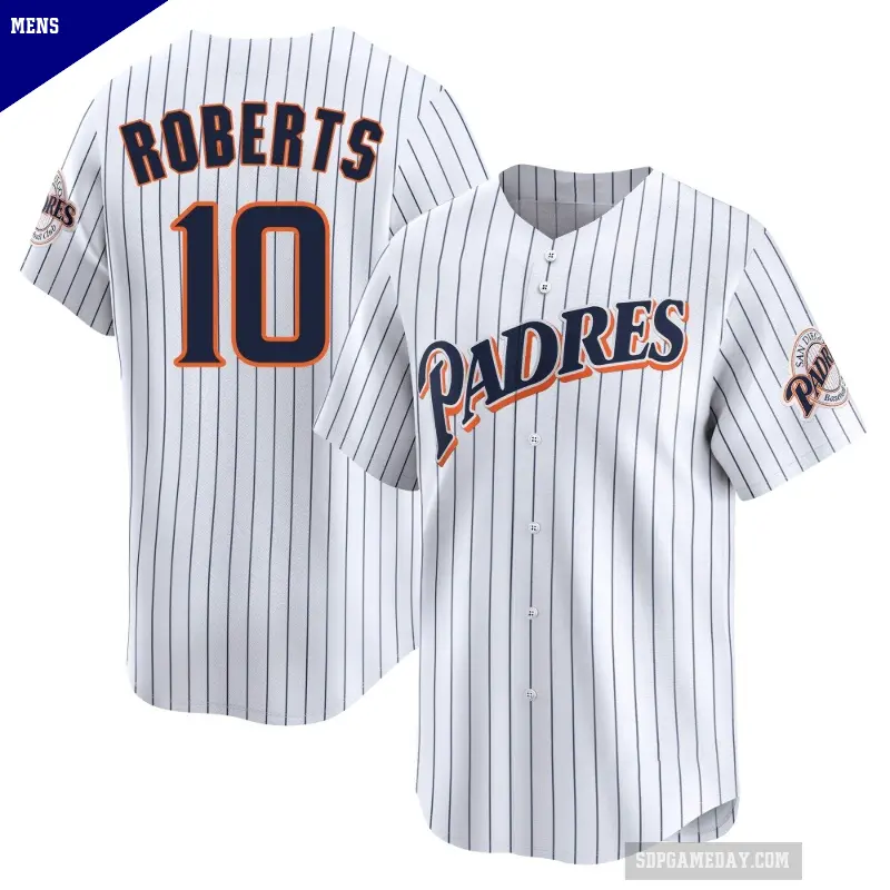 Men's No.10 Bip Roberts San Diego Padres White Limited Cooperstown Collection Jersey