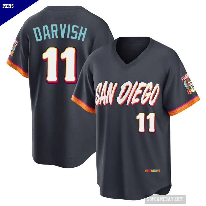 Men's No.11 Yu Darvish San Diego Padres Limited Obsidian 2026 City Connect Stadium Jersey