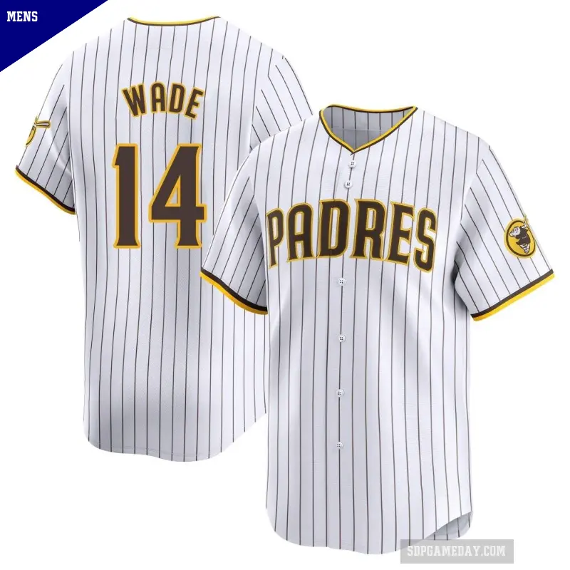 Men's No.14 Tyler Wade San Diego Padres White Limited Home Jersey