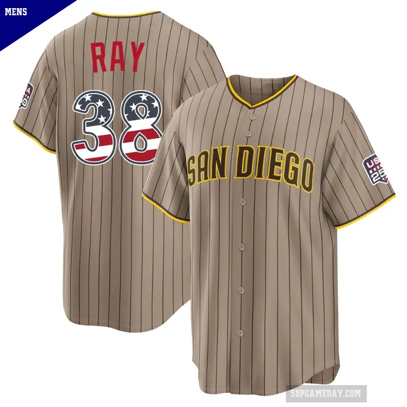 Men's No.38 Robbie Ray San Diego Padres Limited Sand USA 250 Fourth Of July Alternate Stadium Jersey