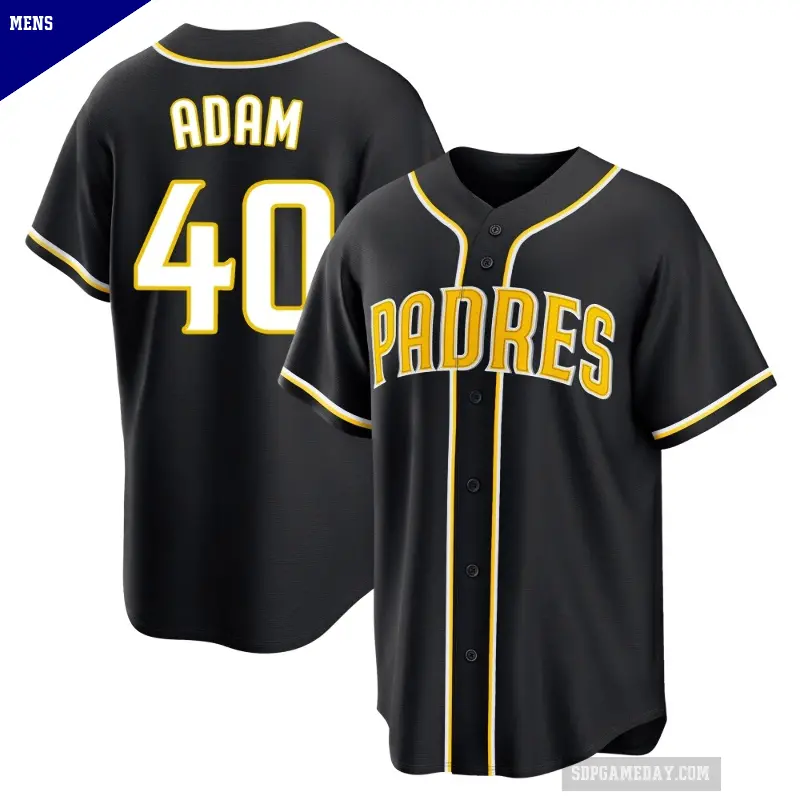 Men's No.40 Jason Adam San Diego Padres Black Replica Fashion Out Jersey