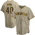 Men's No.40 Jason Adam San Diego Padres Sand/Brown Replica Alternate Jersey