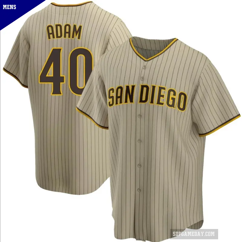 Men's No.40 Jason Adam San Diego Padres Sand/Brown Replica Alternate Jersey