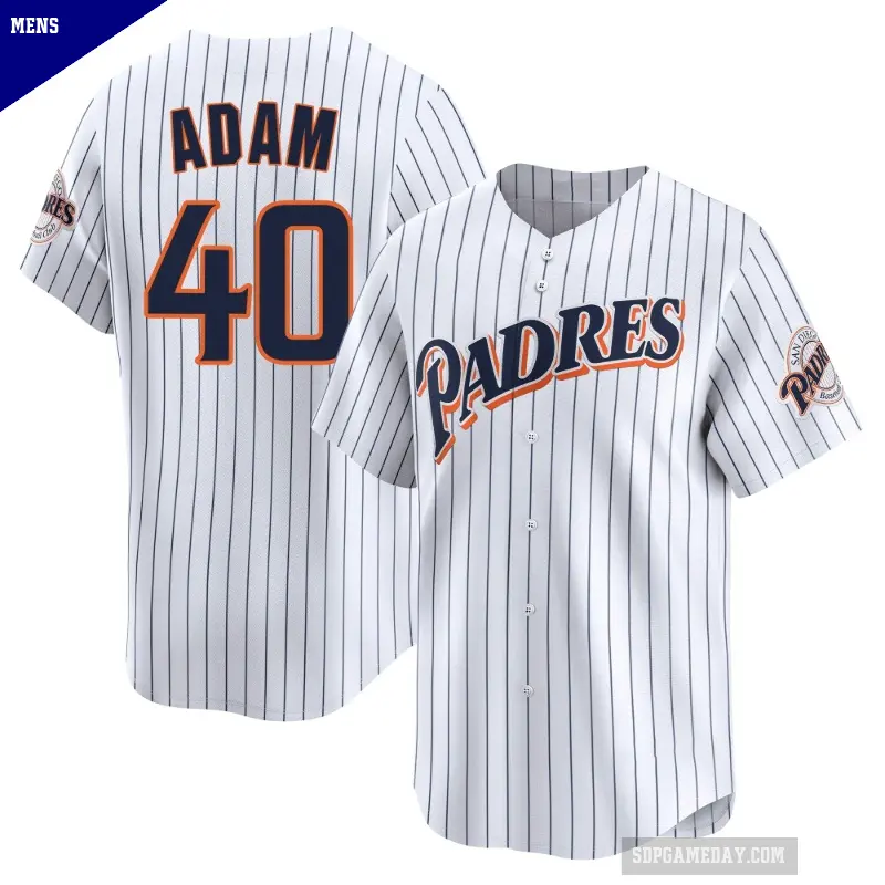 Men's No.40 Jason Adam San Diego Padres White Limited Cooperstown Collection Jersey