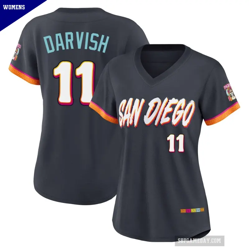 Women's No.11 Yu Darvish San Diego Padres Limited Obsidian 2026 City Connect Stadium Jersey