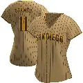Women's No.11 Yu Darvish San Diego Padres Tan/Brown Replica Alternate Jersey