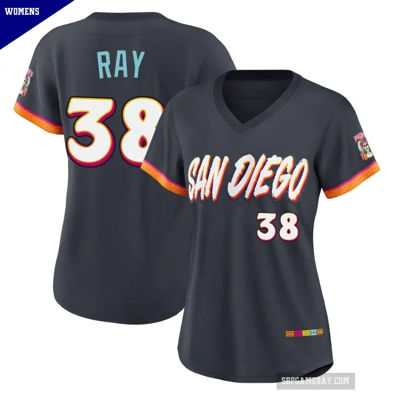 Women's No.38 Robbie Ray San Diego Padres Limited Obsidian 2026 City Connect Stadium Jersey