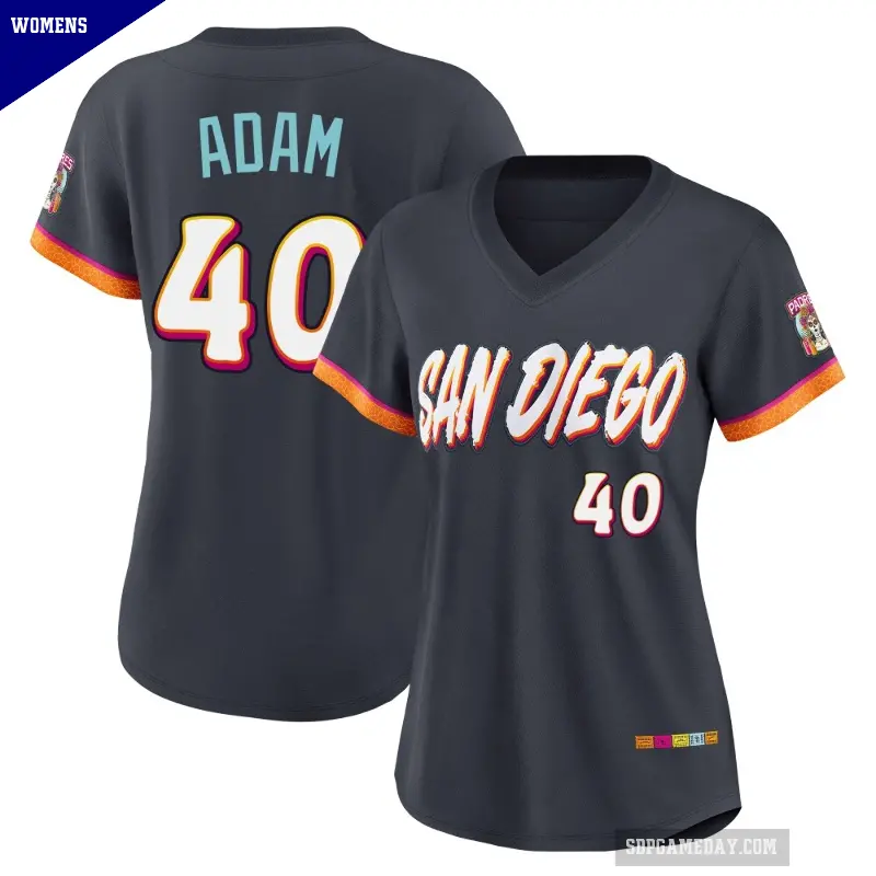 Women's No.40 Jason Adam San Diego Padres Limited Obsidian 2026 City Connect Stadium Jersey