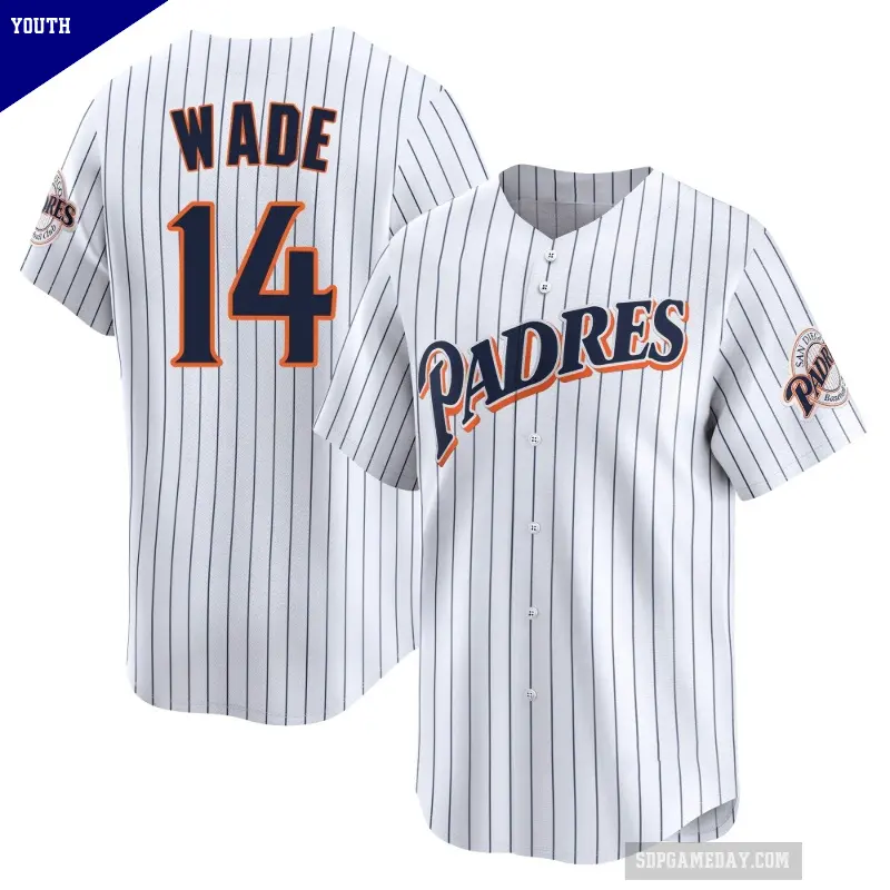 Youth No.14 Tyler Wade San Diego Padres White Limited Cooperstown Collection Jersey