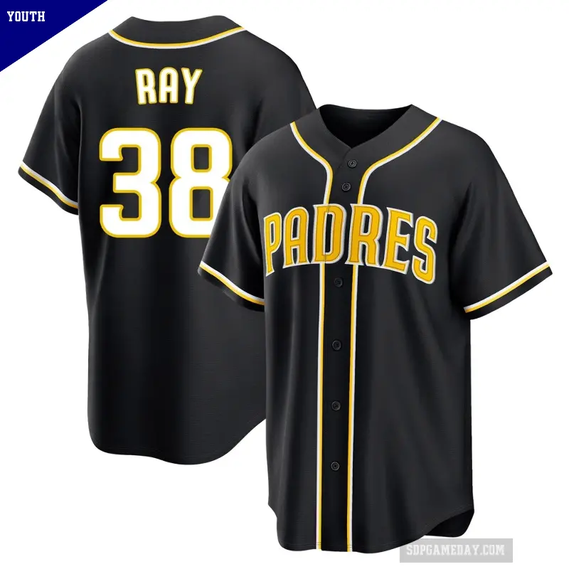 Youth No.38 Robbie Ray San Diego Padres Black Replica Fashion Out Jersey
